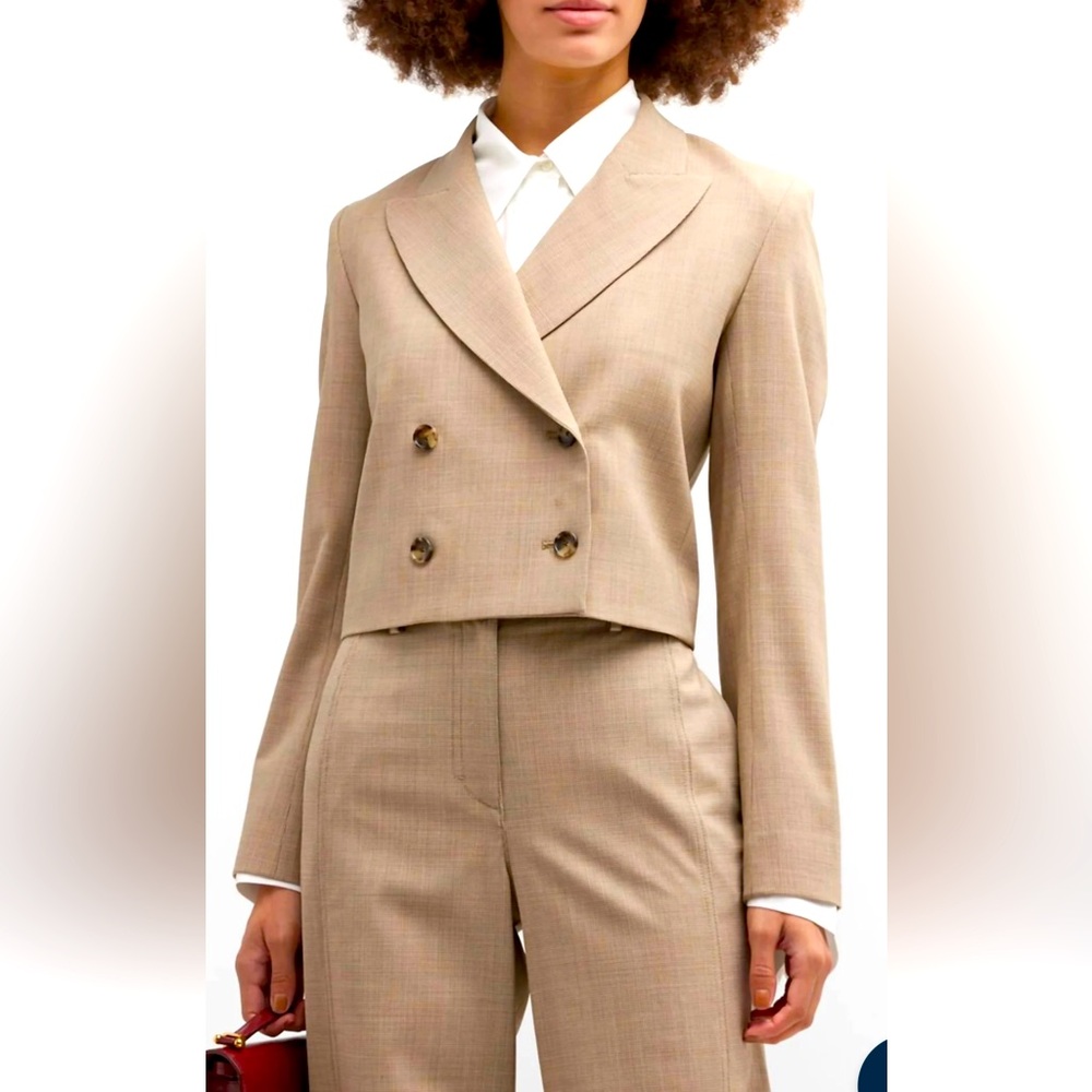 NWT $725 TWP Cropped Waiter Blazer 
Camel Multi on Garmentory, Size Large
